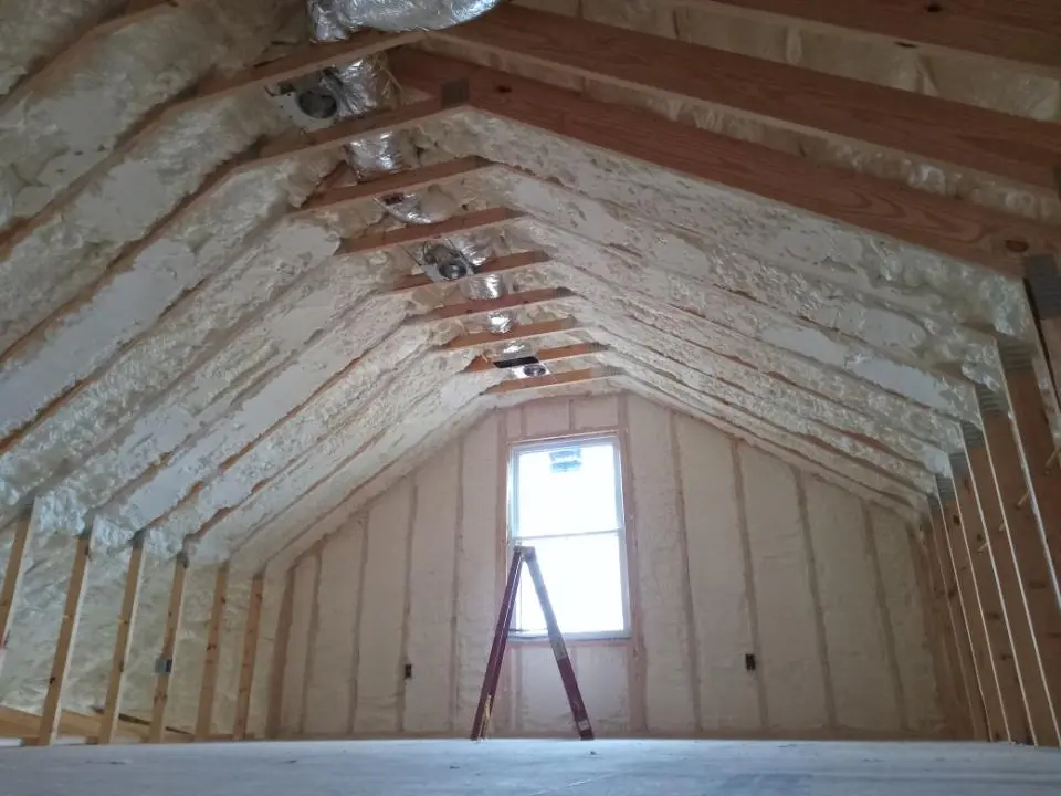 Spray foam roofing application for Crawl Space Insulation project in Rosemont